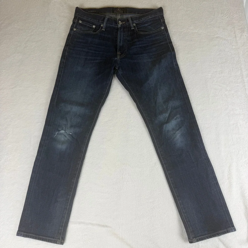 Lucky Brand 410 Athletic Fit Mens 30x30 Jeans Dark Wash Blue Denim